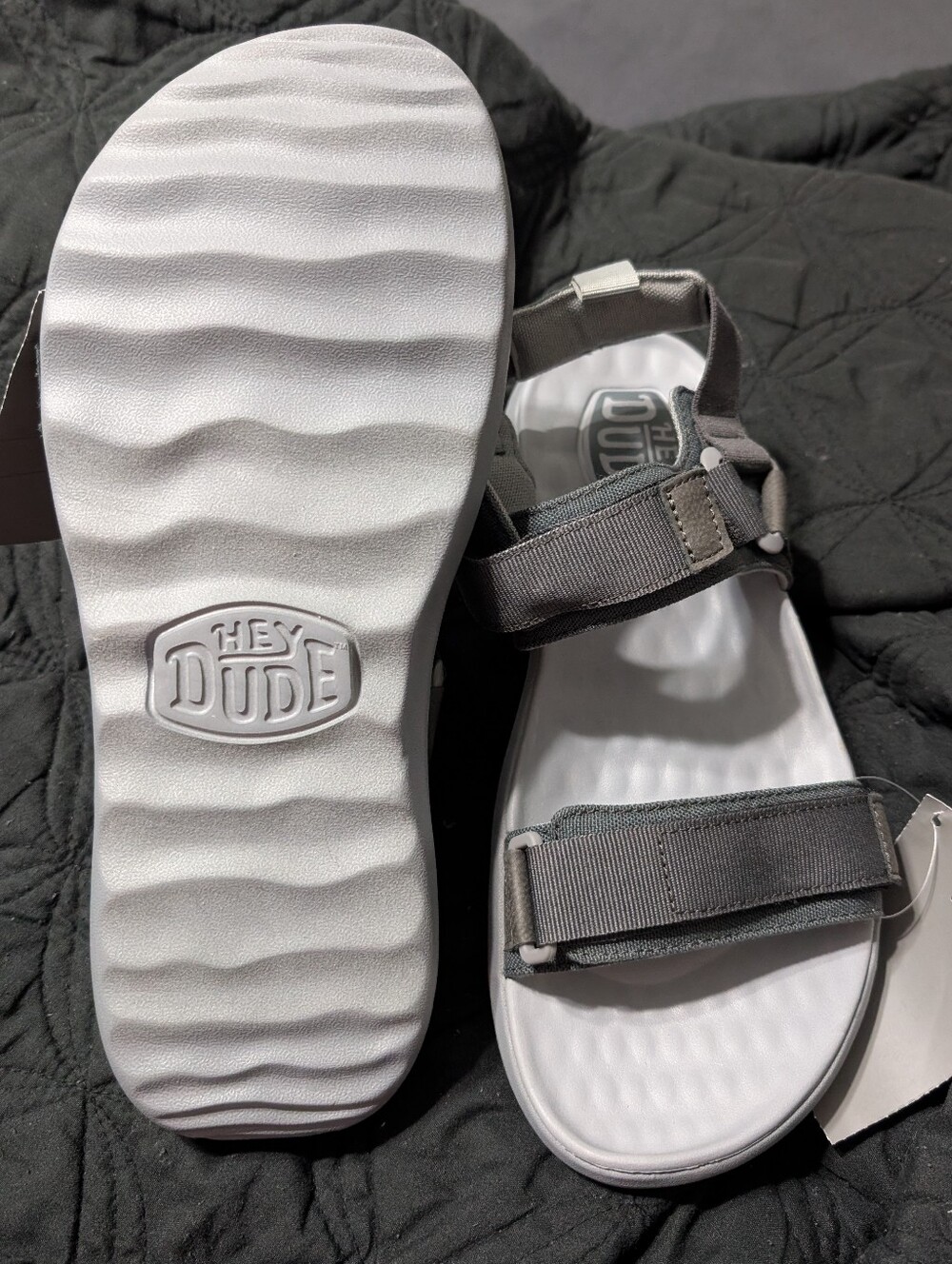 NWT- Hey Dude Carson Sport Mode Sandals - Black/Grey Men's Size 9